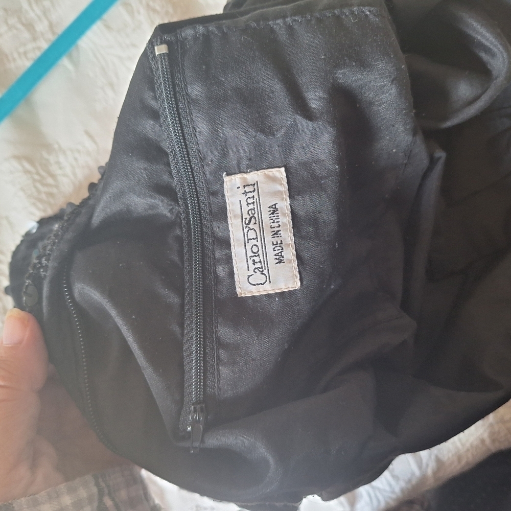 Y2K Large Black Sequin Hobo Bag - Picture 4 of 11
